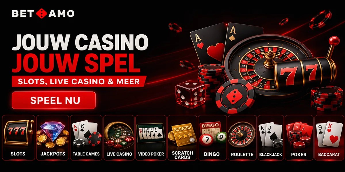 Homepage hero banner for Betamo Casino online casino, localized for NL.